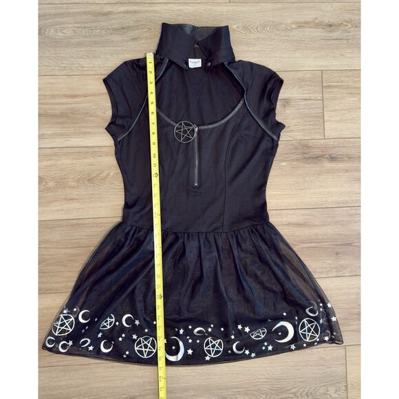 Spirit Women’s Black  Magic Witch Dress Sz  M Halloween/ Gothic Costume - Picture 7 of 9